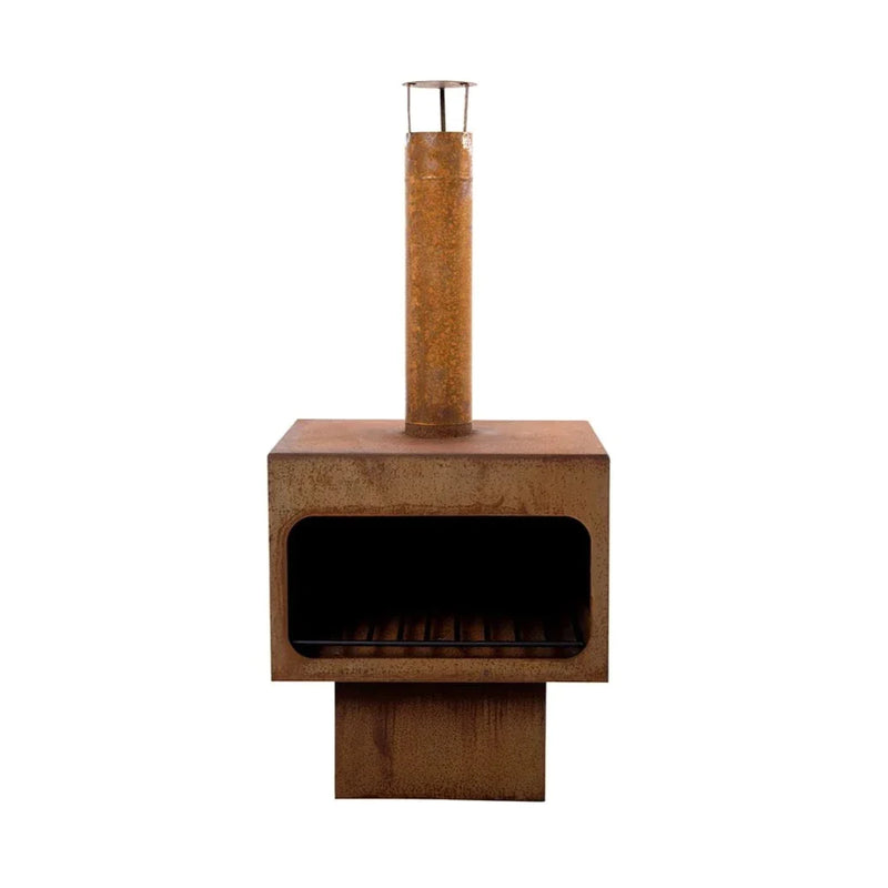 40x118cm Rust Outdoor Fireplace