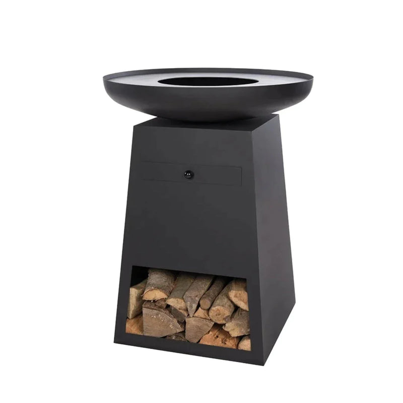 Pro 80cm Fire Pit | With Ash Drawer, Lid and Grill