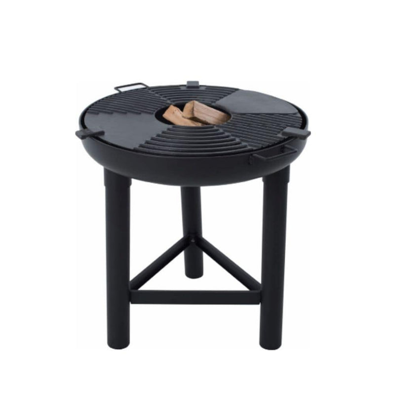 Classic 60cm Fire Pit | Plancha Cooking Plate, BBQ & Grill